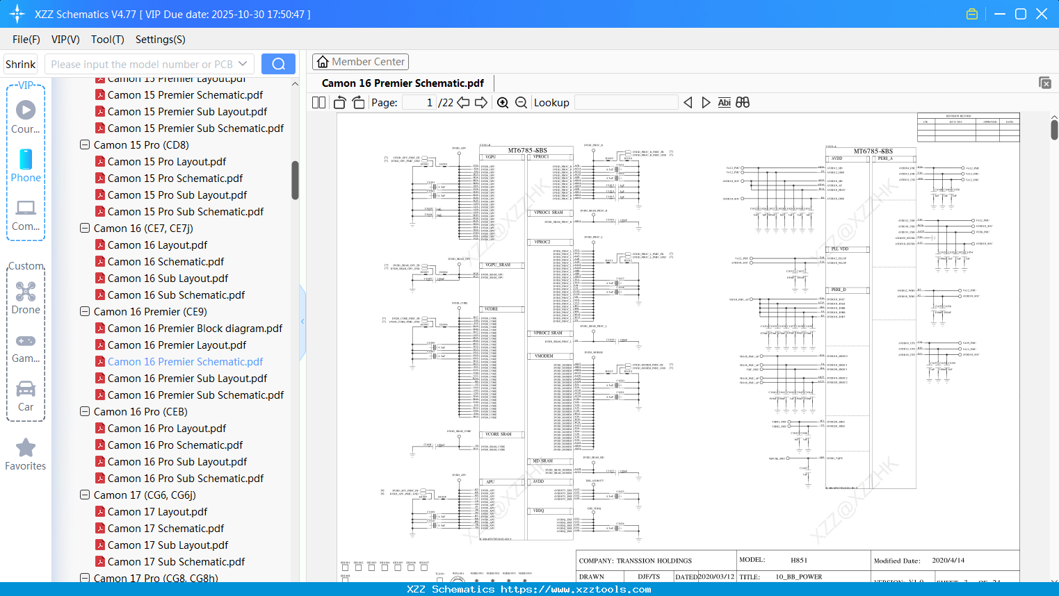 Tecno Camon 16 Premier Schematic